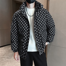 2026年冬季新款情侣棉服男装连帽加厚保暖冬装白棉衣休闲外套潮，男装棉衣，星座218-1（原230）