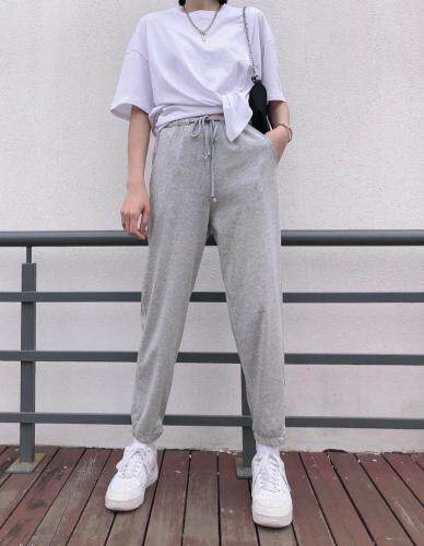 夏季韩版针织哈伦裤，女装，1+1 MAIN ROAD