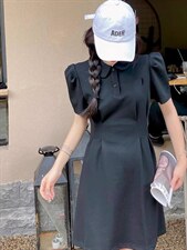 夏季新款韩版洋气学院风修身显瘦连衣裙，女装连衣裙，L·H·X