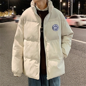 秋冬新款韩版加绒加厚保暖立领宽松棉服外套男MY2050P95控118图片