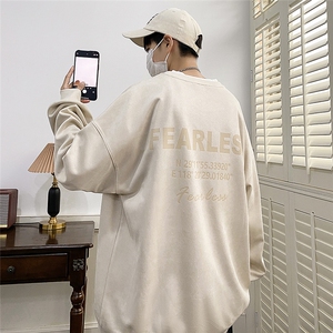 秋季新款麂皮绒激光烧花圆领卫衣大码M~5XL XZ604-WY03-P50控68图片