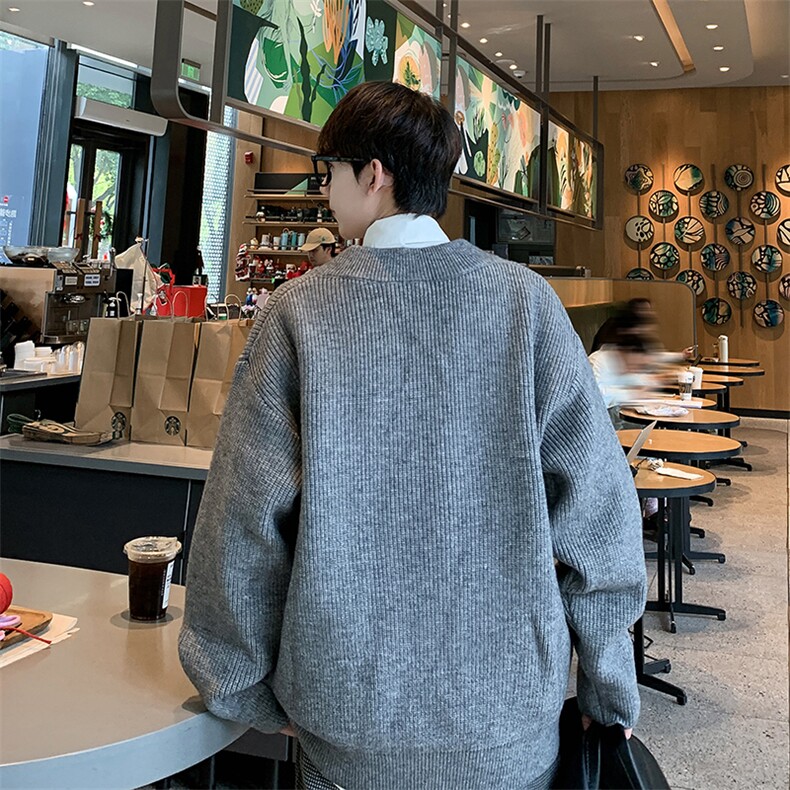 V领毛衣男款秋冬美式针织衫慵懒开衫外套Y029-P45,男装针织衫/毛衣,星座308B-2