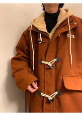 EQ160冬季呢大衣男假两件牛角扣撞色毛呢外套小众设计感棉衣P148，男装棉衣，电商C306-1