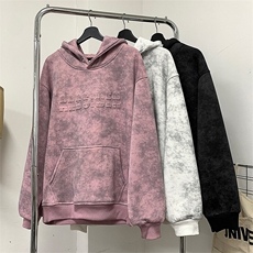 904-2-SY680-50特控78加绒60控88重磅凹凸印脏脏布连帽卫衣男女，男装卫衣，星座904-2