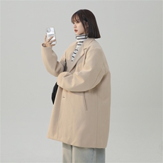 N9109/P90秋冬新款呢料毛呢西服男宽松外套上衣潮流宽松呢大衣，女装毛呢外套，电商A141