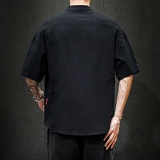 2021夏季新马切达日系大码男风棉麻亚麻短袖T恤T188-P30，男装T恤，电商A001