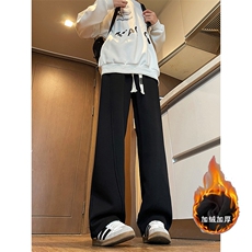 加绒加厚折痕立体裁剪弯刀裤运动卫裤A494特P49控88，男装休闲裤，电商A309