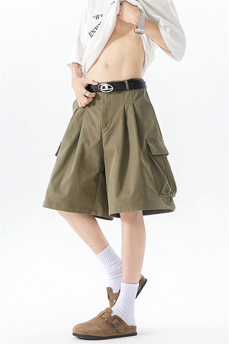 8XL-M工装西装短裤男夏季宽松大码日系痞帅高级五分裤DK26002P48,男装休闲裤,电商B312