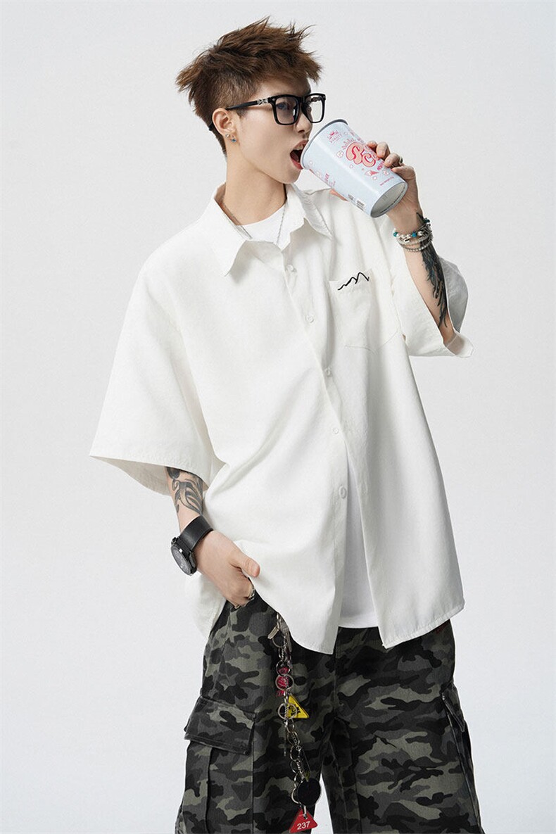 CS1143-特批25控49夏薄款冰丝面料大码短袖衬衫防晒透气外套,男装防晒衣,电商A059