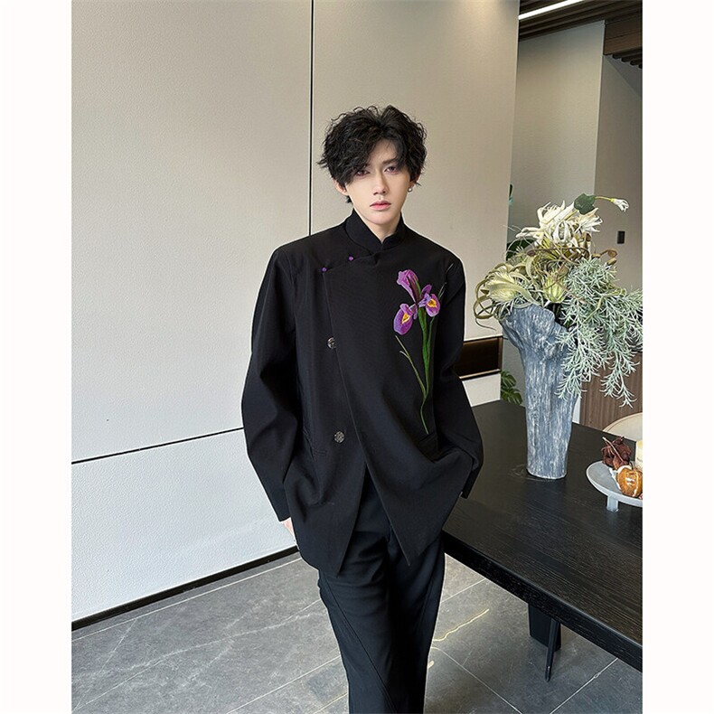 现货！25春季男士设计感新中式刺绣礼服西装xz104-p145,男装西服,电商B288