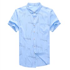 短袖衬衫2023夏季新款中年男士短袖衬衫免烫纯色衬衣商务休闲衬衣，男装衬衫，电商B212（原钱塘6029）
