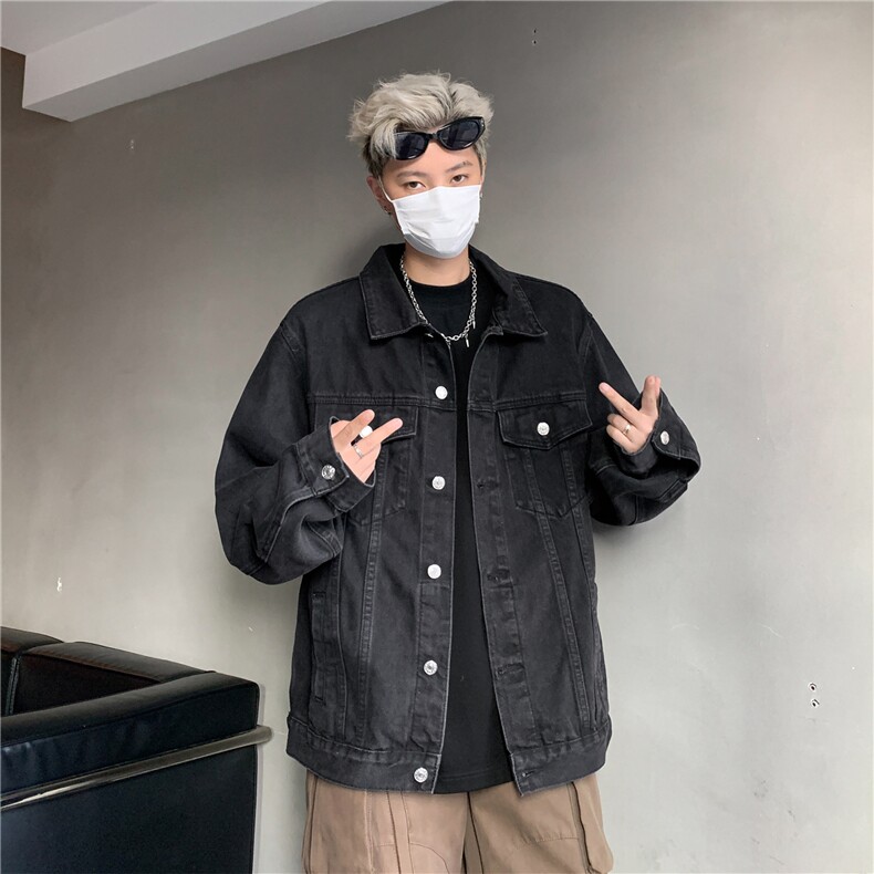 2025新款牛仔韩版字母刺绣工装潮流水洗外套N608/P105158,男装工装外套,星座202