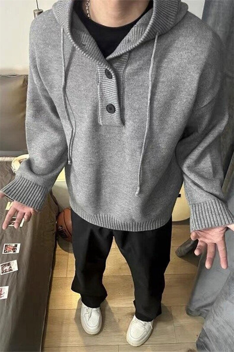 网图现货数据款连帽毛衣男复古套头针织衫秋冬外套-A2254P55,男装针织衫/毛衣,电商B241