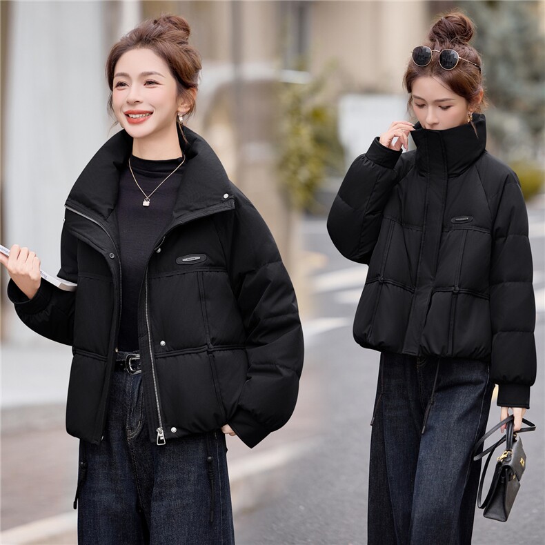 时尚立领短款白鸭绒羽绒服女2025冬季新款洋气减龄羽绒外套上衣,女装羽绒服,余墨