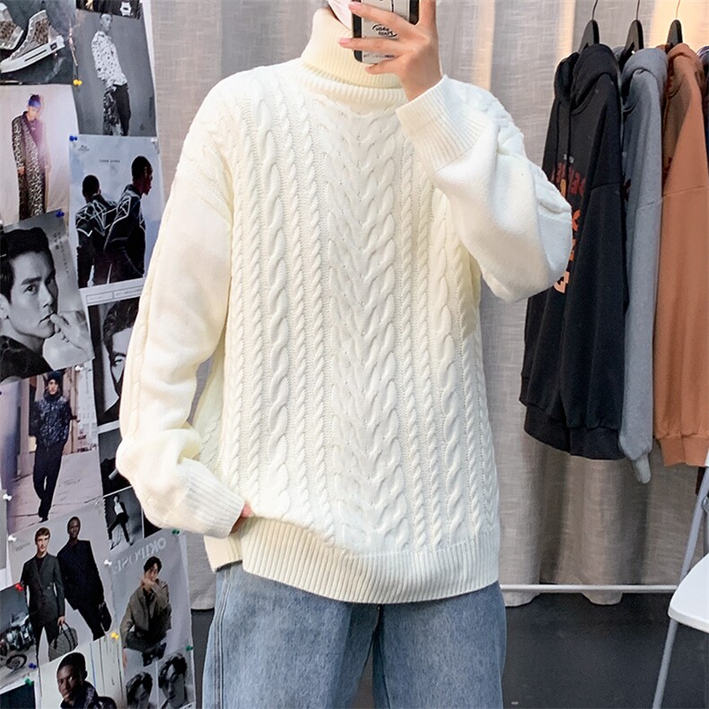 高领毛衣男韩版潮流ins港风套头打底针织衫宽松秋冬线衣MY903-p45,男装针织衫/毛衣,星座1008