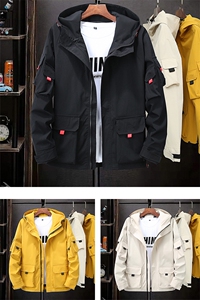 加肥加大码男连帽夹克工装外套5032-1_1906(M-4XL 5XL-9XL)图片