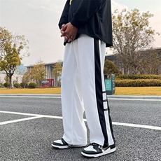 高街潮牌阔腿裤子男设计感vibe风宽松直筒运动休闲长裤K4574-P27，男装休闲裤，星座512-2