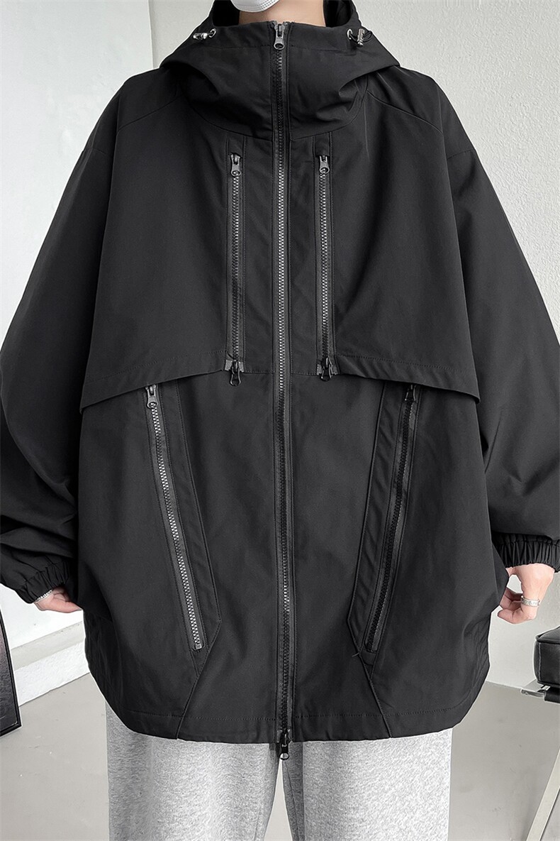 JK8121/P75春装现货冲锋衣防水美式机能工装高级感衣服夹克外套男,男装夹克,电商A141