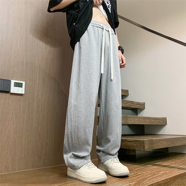 2025春夏款港风宽松竖条纹休闲百搭卫裤休闲裤K24110-P40,男装休闲裤,星座717