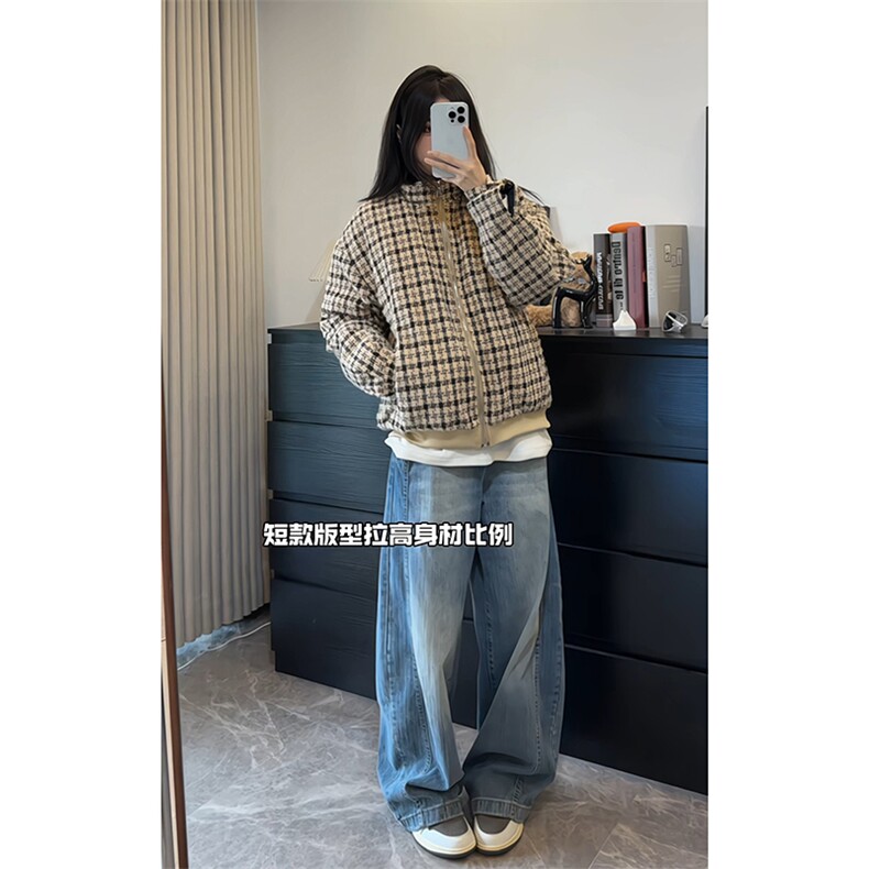 经典拼色复古风百搭上衣街头学院文艺肌理感时髦棉衣HY877P90,男装棉衣,电商A102B