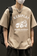 重磅汽车印花短袖T恤XT3057-TP35控价48夏季五分袖学生百搭上衣男，男装T恤，电商A102