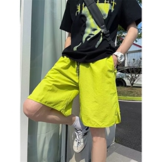 冰丝短裤男生夏季薄款直筒运动中裤青少年帅气大童休闲五分裤子潮，男装牛仔裤，星座1210-1