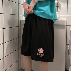 MK37237-P15 冰丝短裤男士大码宽松休闲五分裤男运动中裤图片