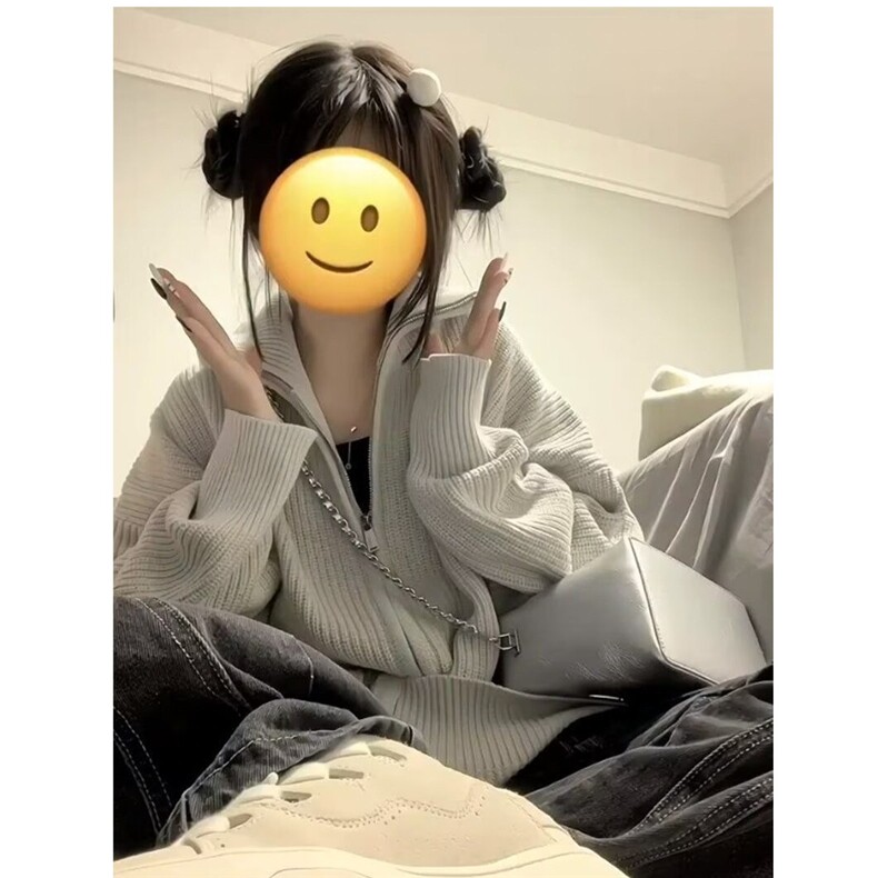 polo领毛衣女秋季2025新款宽松日系慵懒高级感温柔系软糯开衫外套,男装针织衫/毛衣,星座506A