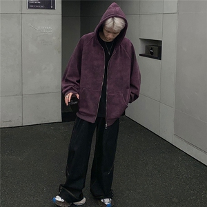 360克重磅拉链开衫卫衣男秋季美式扎染宽松休闲情侣外套JK91-P78图片