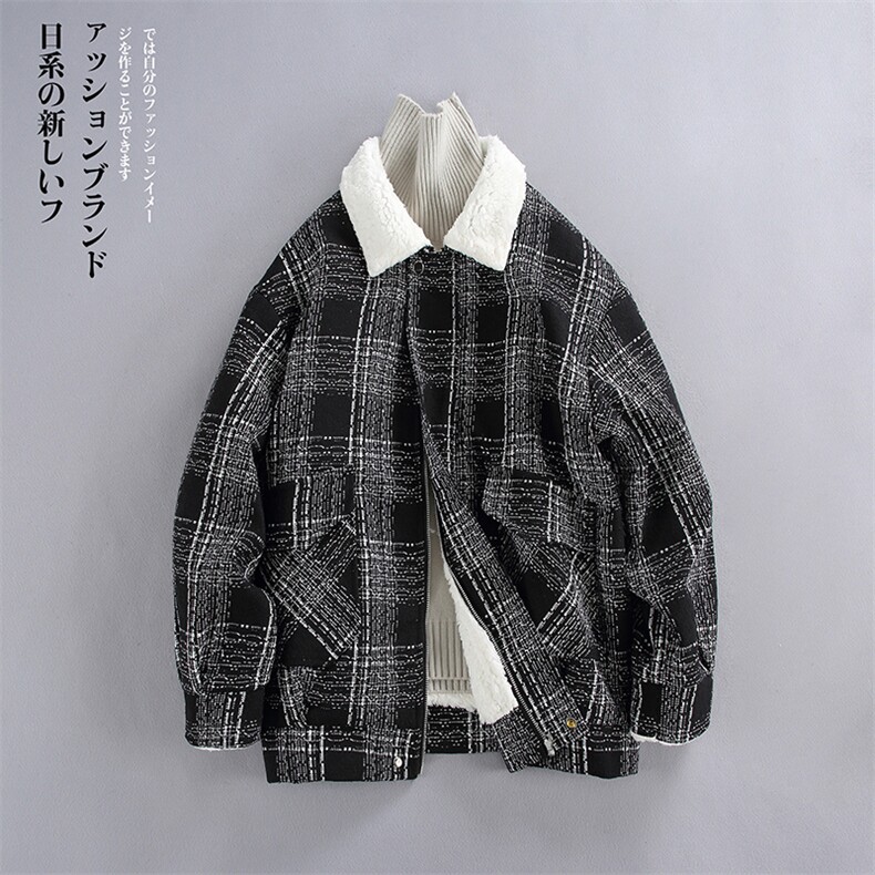 羊羔毛棉服男2025冬季新款休闲外套潮牌棉衣棉袄M166P120控158,男装棉衣,电商A157