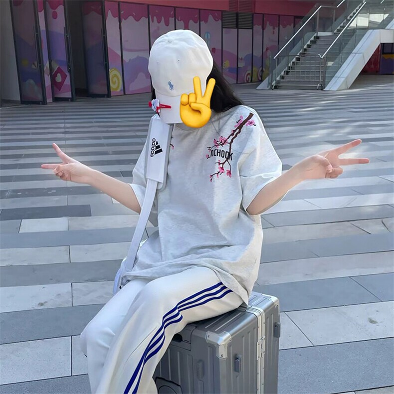 万针全刺绣工艺抖音得物高品质260克重磅纯棉双纱美式高街短袖T恤,男装T恤,电商A486