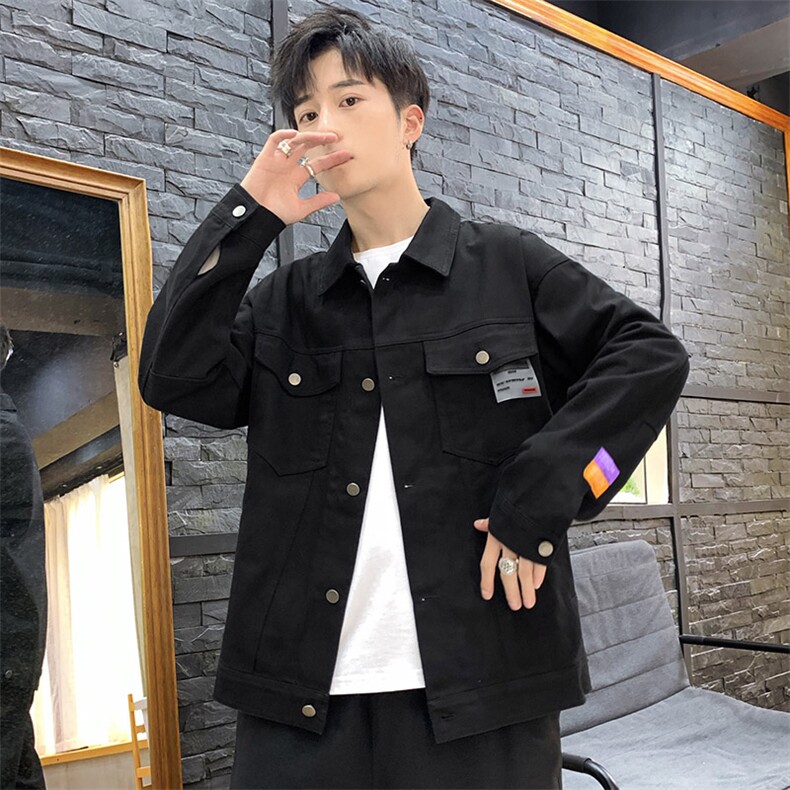 2021春秋季新日系潮流大码男佳乐休闲复古牛仔外套夹克J973-P75,男装夹克,电商A001