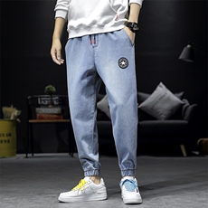 沙发蓝色全棉休闲束脚牛仔裤潮A061-N09-特P40棉100%，男装牛仔裤，电商A061