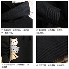 LM68164-P58加绒款-P68连帽毛衣男大码带帽针织衫男毛线衣砖墙，男装针织衫/毛衣，电商A040A