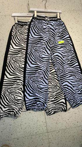 新款斑马纹阔腿裤～白，蓝两色～SM，女装，LOVELS