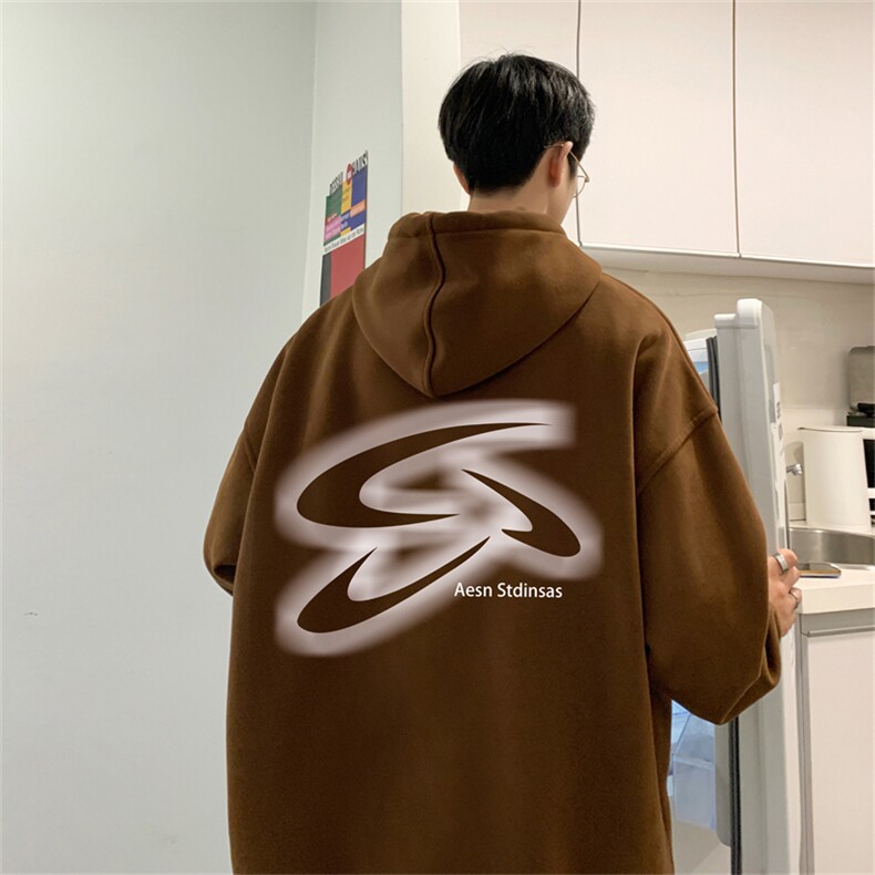 抖音品质秋季320G华棉男士连帽大码印花卫衣WYH2482-P45控68,男装卫衣,电商B370