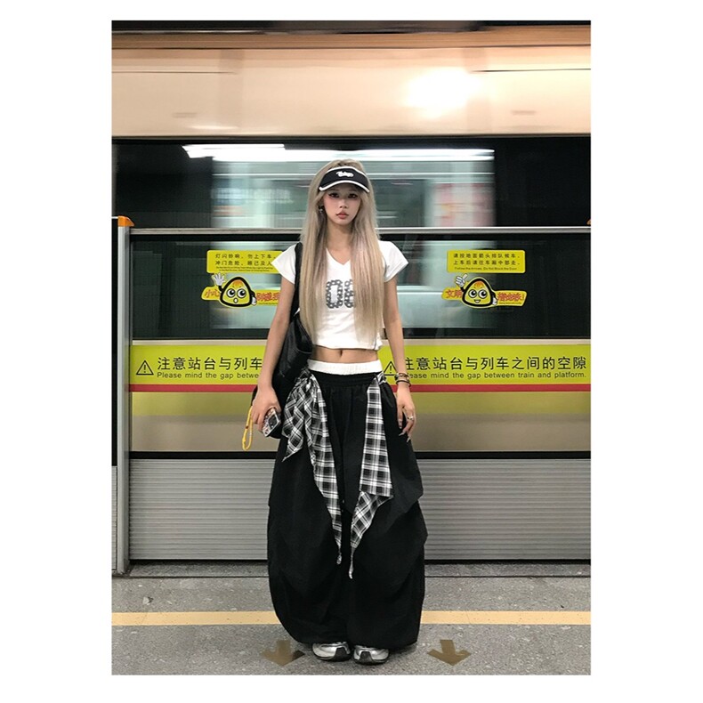 【有货】D1291-特批45美式嘻哈街舞叠穿可拆卸阔腿裤男女拖地长裤,男装休闲裤,星座603-2