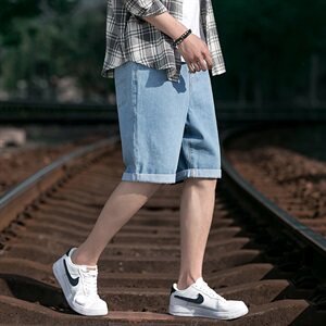 2021新款牛仔裤男直筒宽松牛仔五分短裤夏季裤子DS794T图片