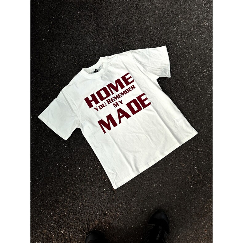 2026春夏260G新款百搭英文印花短袖T恤D328-6T1102-P25，男装T恤，电商D328