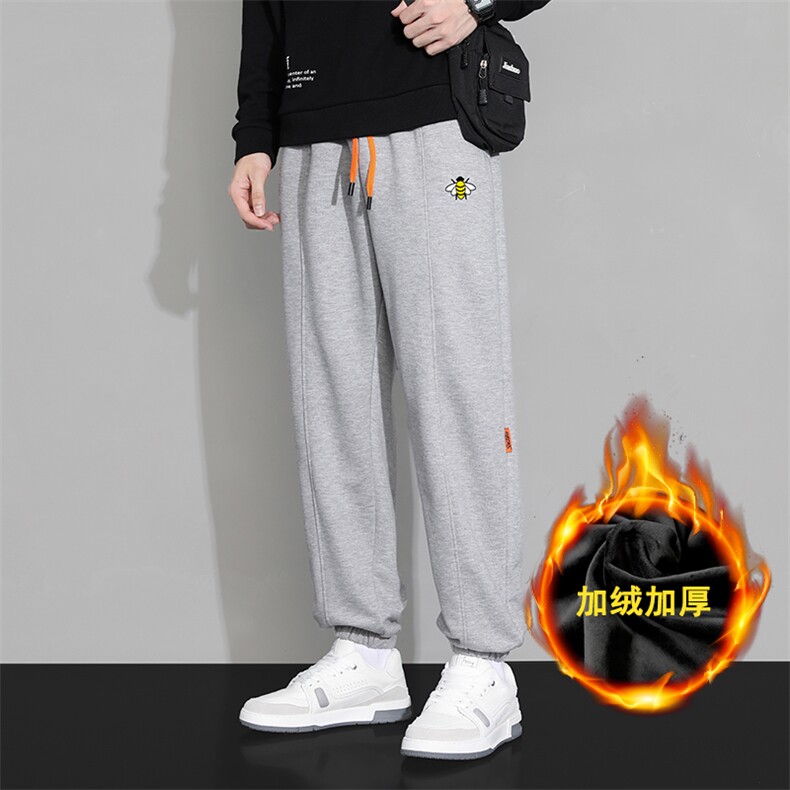 23冬季新款加绒加厚休闲裤青年男士裤工装裤子束脚裤K6693加绒P38,男装休闲裤,星座1402-1