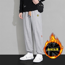 23冬季新款加绒加厚休闲裤青年男士裤工装裤子束脚裤K6693加绒P38，男装休闲裤，星座1402-1