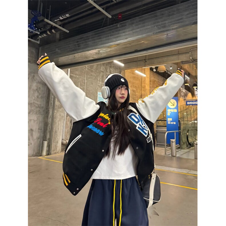 1506-1/JAA431/p63森之岛屿SZDY原创男女刺绣棒球服情侣，女装职业装，星座1506-1