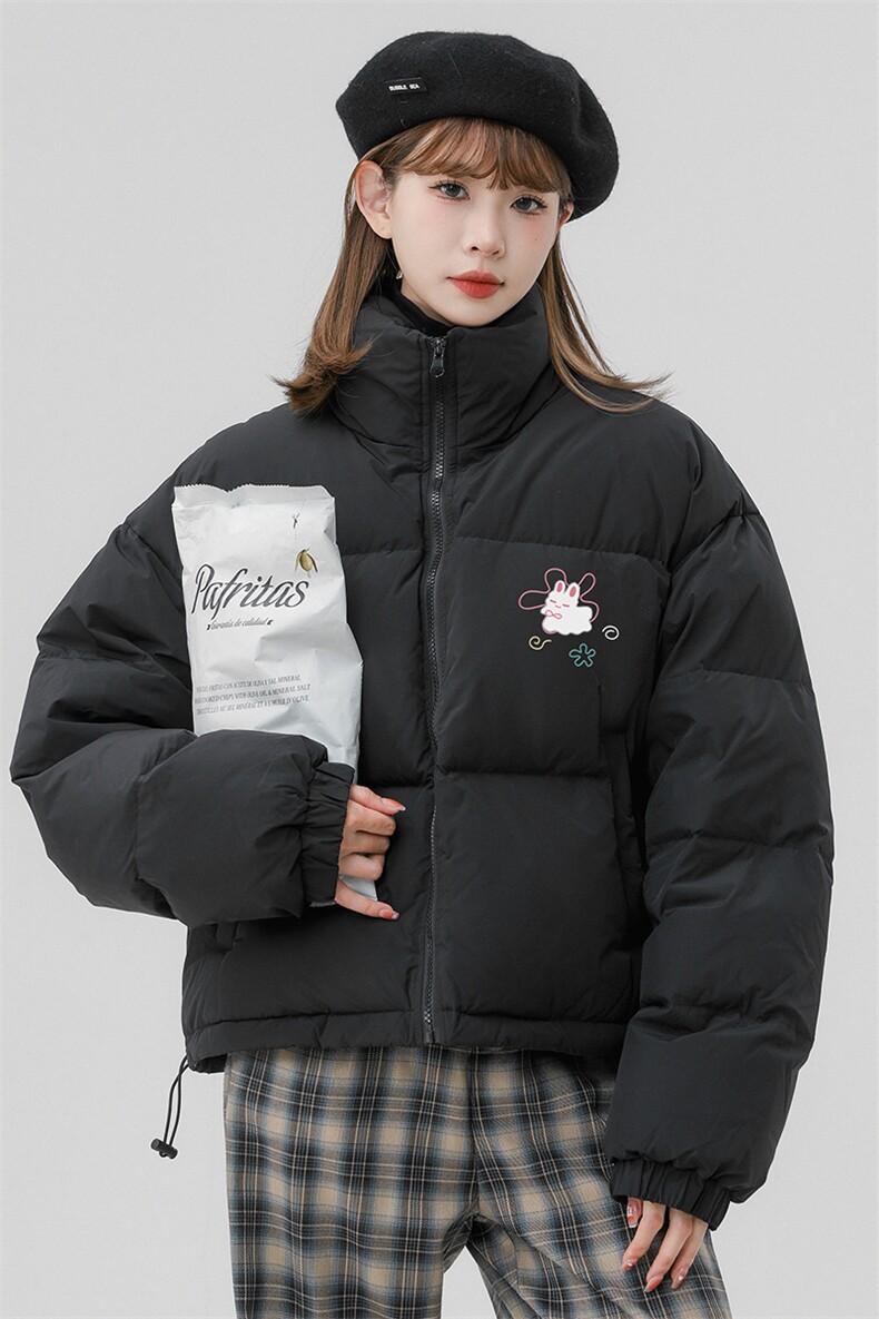 中性风新款冬季时尚百搭宽松字母印花棉服外套MY6500特批75控128,男装棉衣,电商A268