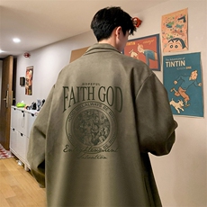 麂皮绒夹克男大码立领褂子外套JK85388-P68加绒款-P78，男装夹克，电商A040