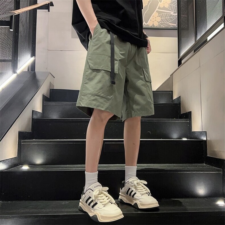 工装短裤夏季薄款宽松百搭透气休闲裤运动五分裤A406K611特P35,男装牛仔裤,星座309（原A406）