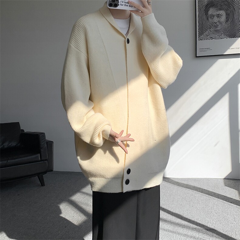 新中式道袍开衫毛衣男针织衫外套老钱风大衣内搭慵懒线衣KS006P65,男装针织衫/毛衣,电商B312