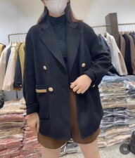 2021秋季新款时尚韩版小香风甜美百分百羊毛双面呢西装大衣，女装西装，L·H·X
