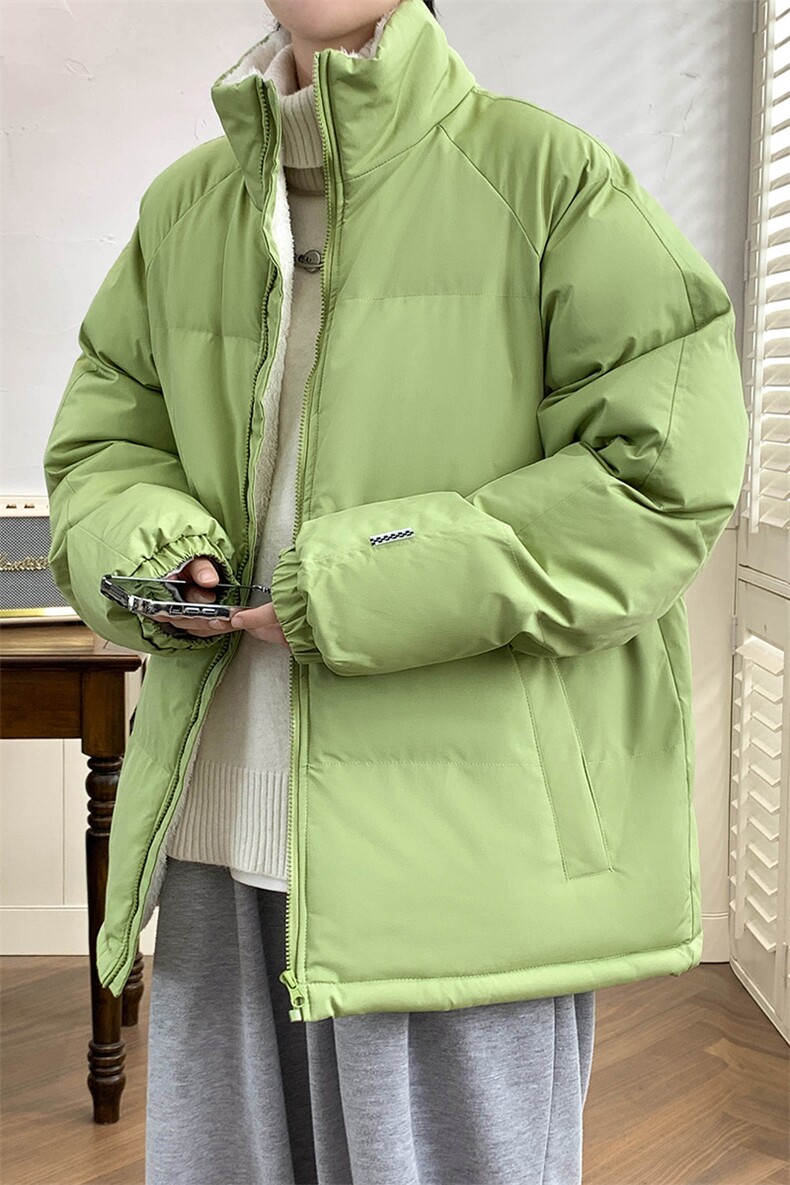 冬上新加棉加厚休闲棉服青少年潮港风立领棉衣外套男女8801-P65,男装棉衣,电商A441-1