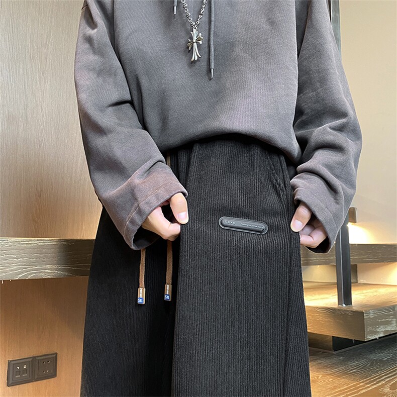 秋冬欧棉绒加绒束脚裤男运动休闲裤A389P60控88,男装卫衣,电商A309