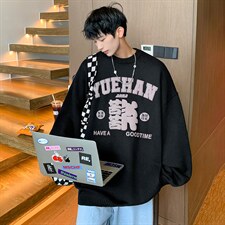 抖音供货、现货气泡秋冬圆领毛衣宽松打底衫D223A-MY2208-P55，男装针织衫/毛衣，电商019-1